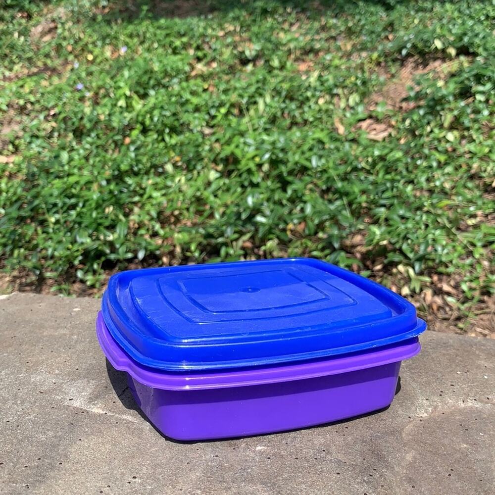 Colorful vintage Guateplast‎ food container